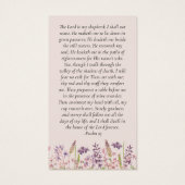 Carte de prière commémorative fleur sauvage In Lov (Dos)