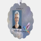 Carte de prière commémorative Fleurs blanches coli (Gauche)