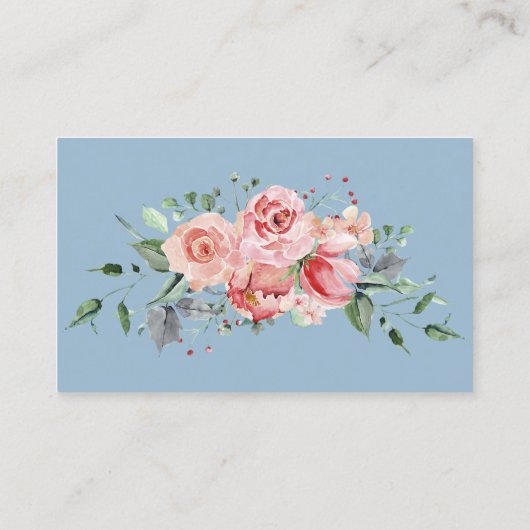 Carte de prière commémorative florale rose élégant (Dos)