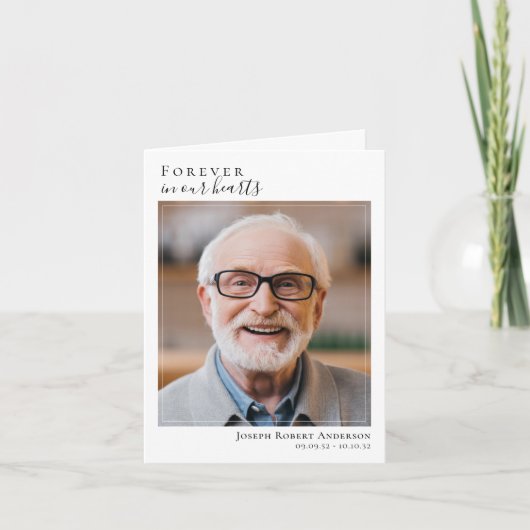 Carte de prière commémorative Folever in Our Heart (Devant)