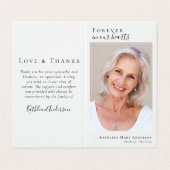 Carte de prière commémorative Folever in Our Heart (Extérieur déplié)