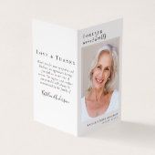 Carte de prière commémorative Folever in Our Heart (Extérieur)