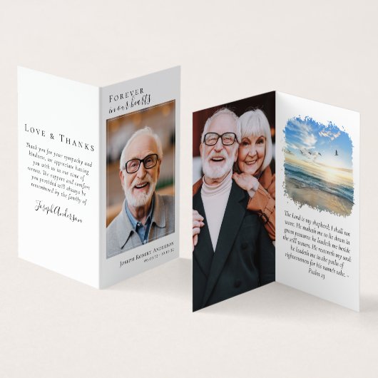 Carte de prière commémorative Folever in Our Heart (Intérieur et extérieur)