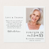 Carte de prière commémorative Folever in Our Heart (Extérieur déplié)