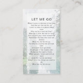 Carte de prière commémorative | Forêt (Dos)