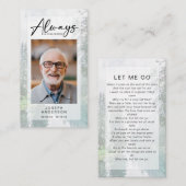 Carte de prière commémorative | Forêt (Devant / Derrière)