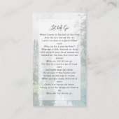 Carte de prière commémorative | Forêt (Dos)