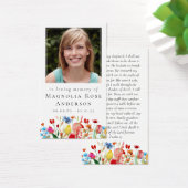 Carte de prière commémorative | Frontière Fleur sa (Bureau)