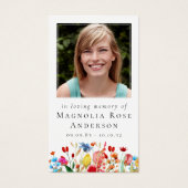 Carte de prière commémorative | Frontière Fleur sa (Devant)