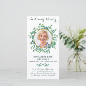 Carte de prière commémorative Funérailles Signet v (Debout devant)