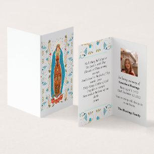 Carte de prière commémorative funéraire catholique