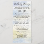 Carte de prière commémorative funéraire Cerf de bo (Dos)