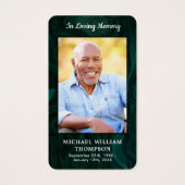 Carte de prière commémorative funéraire Photo Marb (Devant)