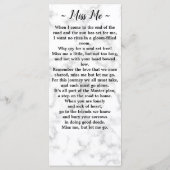 Carte de prière commémorative funéraire Sympathie  (Dos)