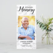 Carte de prière commémorative funéraire Sympathie  (Debout devant)