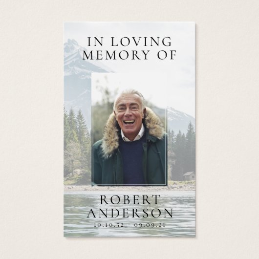 Carte de prière commémorative In Love Memory Mount (Devant)