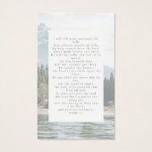 Carte de prière commémorative In Love Memory Mount (Dos)