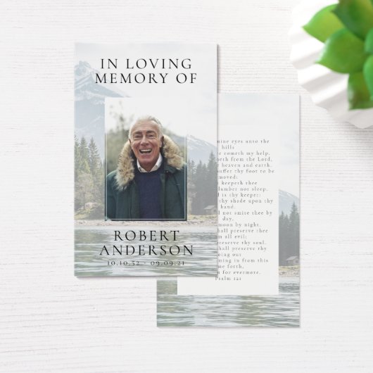 Carte de prière commémorative In Love Memory Mount (Bureau)