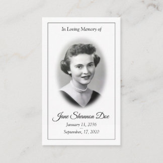 Carte de prière commémorative - Le 23ème Psaume