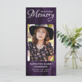 Carte de prière commémorative Marbre pourpre Photo (Debout devant)