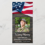 Carte de prière commémorative militaire - Soldat d (Devant)