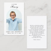Carte de prière commémorative minimale simple Arch (Devant / Derrière)