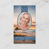 Carte de prière commémorative Oval Photo Beach Sun (Devant)