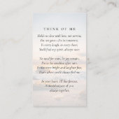 Carte de prière commémorative Oval Photo Beach Sun (Dos)