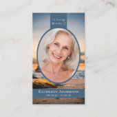 Carte de prière commémorative Oval Photo Beach Sun (Devant)