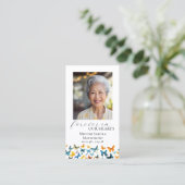 Carte de prière commémorative papillon - Élégant n (Debout devant)