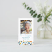 Carte de prière commémorative papillon - Retour Tu (Debout devant)