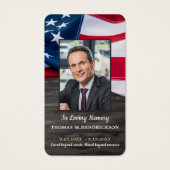 Carte de prière commémorative patriotique Premium (Devant)