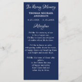 Carte de prière commémorative patriotique Signet v (Dos)