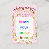 Carte de prière commémorative personnalisée (Devant)