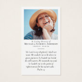 Carte de prière commémorative phare (Dos)