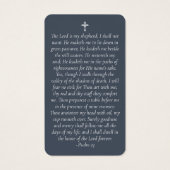 Carte de prière commémorative photo bleue (Dos)