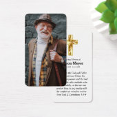 Carte de prière commémorative photo complète (Bureau)