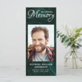 Carte de prière commémorative Photo Emerald Green (Debout devant)