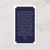 Carte de prière commémorative photo moderne bleu (Dos)