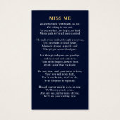 Carte de prière commémorative photo moderne élégan (Dos)