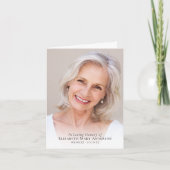 Carte de prière commémorative pliée en mémoire d'a (Devant)