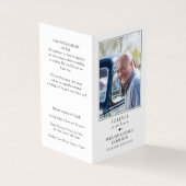 Carte de prière commémorative pour toujours dans n (Outside)