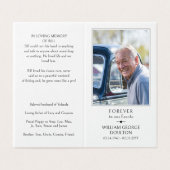 Carte de prière commémorative pour toujours dans n (Outside Unfolded)