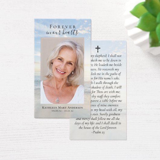 Carte de prière commémorative pour toujours dans n (Bureau)