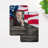 Carte de prière commémorative Premium American Fla (Bureau)