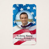 Carte de prière commémorative Premium Patriotique  (Devant)