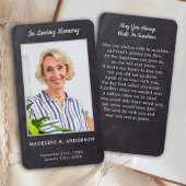 Carte de prière commémorative Premium Rustic Photo