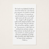 Carte de prière commémorative rose (Dos)