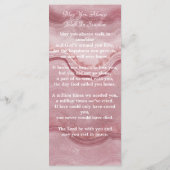 Carte de prière commémorative Rose Quartz Signet f (Dos)