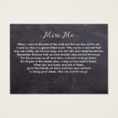 Carte de prière commémorative Rustique 3 Photo Sym (Dos)